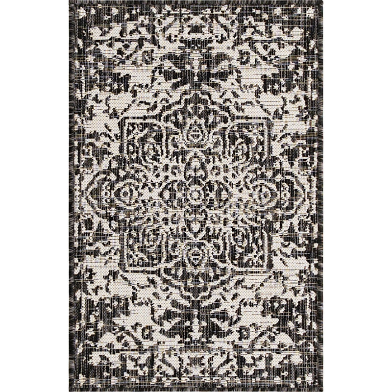 Outdoor Destiny Area Rug Ashen Color, Rectangle 2'2" x 3'