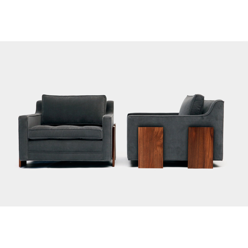 Tufted Armchair, Flannel