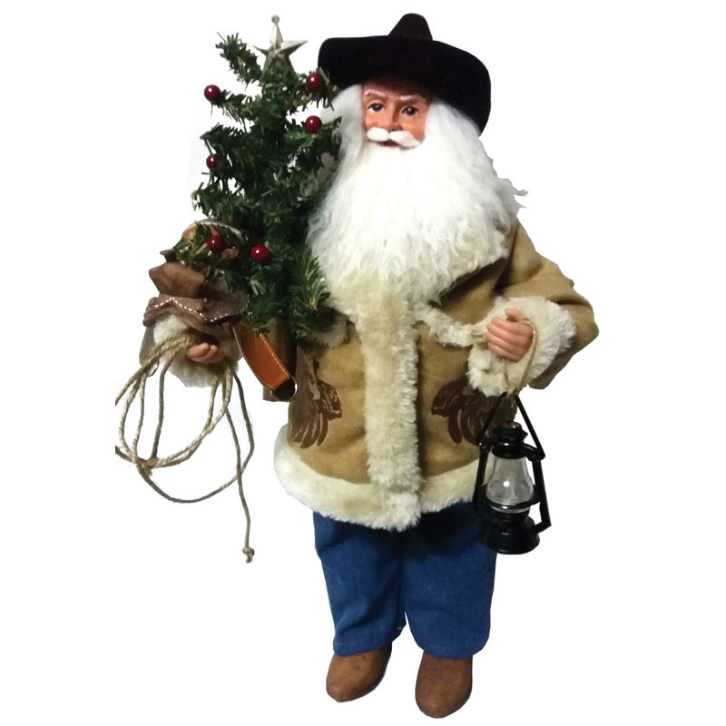 Cowboy Santa Figurine