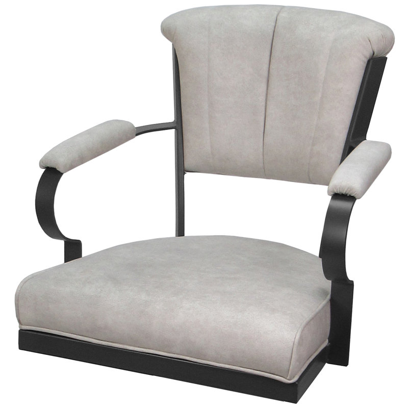 Hallah Swivel Extra Tall Stool 34" Seat, Stucco/Gray