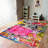 Colorful Bohemian Printed Rug Made of Soft Non Woven Material Ideal for Adding a Vibrant Touch to Any Room Setting-125782479