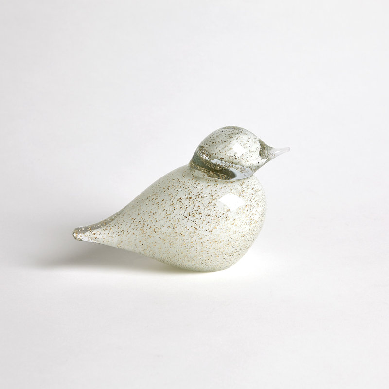 Decorative Granilla Glass Bird, 4.25" H x 3" W x 6.75" D