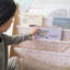 Support à livres recyclé / uni / rose pâle-124264776
