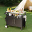 Chariot de barbecue extérieur avec rangement