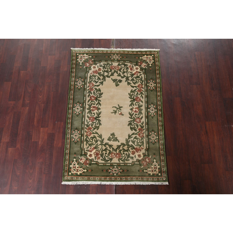 Tapis oriental en laine népalais noué à la main 4 x 6