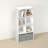 8-Cube Bookcase, Thick Frame,  White-119847681-120436673
