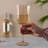 Tulip Stemmed Wine Glasses in Amber