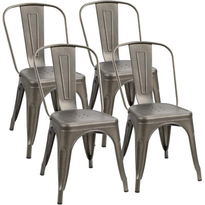 Chaise Hironari gris acier