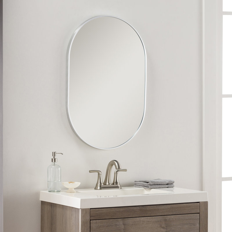 Destefano Essence Accent Mirror, 30" x 20", Silver