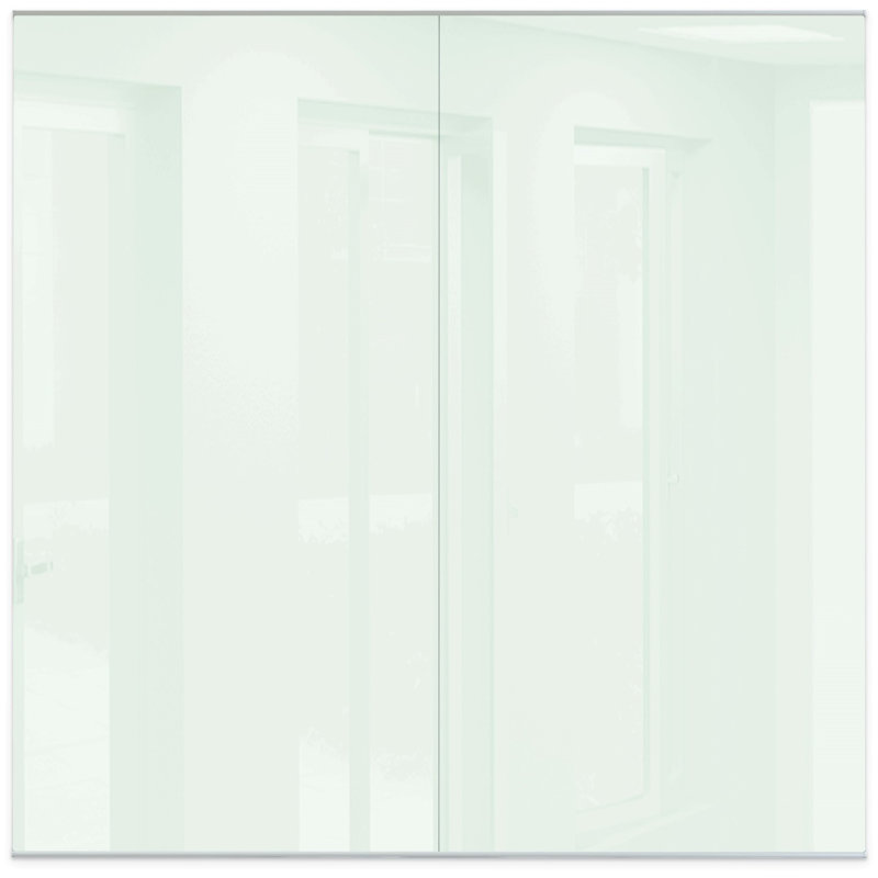 Liso Wall Mounted Magnetic Glass Board, 96" x 96"