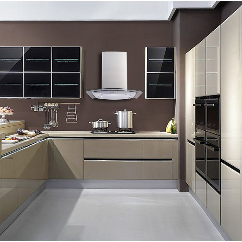 36" 400 CFM Convertible Wall Mount Range Hood in Stainless Steel With Charcoal Filters Included
