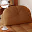 Canapé-coussin en cuir véritable brun caramel-950355499