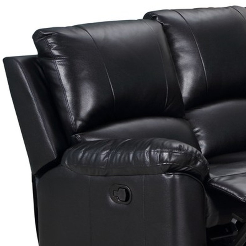 Black Polyester Blend Power Reclining U Shaped Three Piece Corner Sectional Black Polyester Blend Power Reclining U Shaped Three Piece Corner Sectional