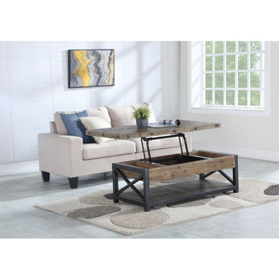 Reinhold Solid Wood Top Single Coffee Table
