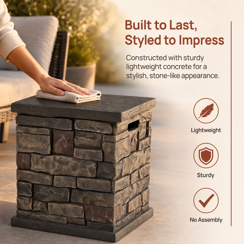 Square Propane Tank Cover and Side Table