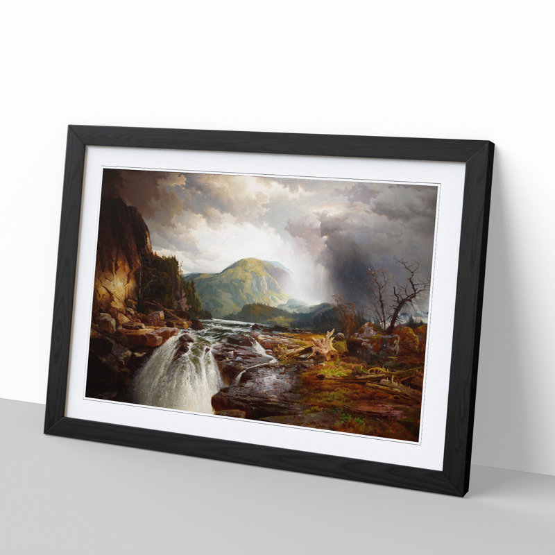 The Wilds of Lake Superior by Thomas Moran - Picture Frame Painting, Black, 36cm H x 48cm W x 2cm D