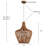 Almendarez 1-Light Rattan Pendant with Brass Finish