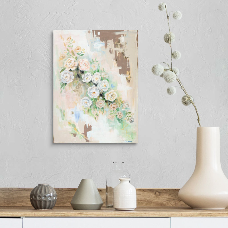 Fleurs printanières par Alana-imprimé sur toile, H 16 po x l 12 po x P 1,25 po, Toile tendue