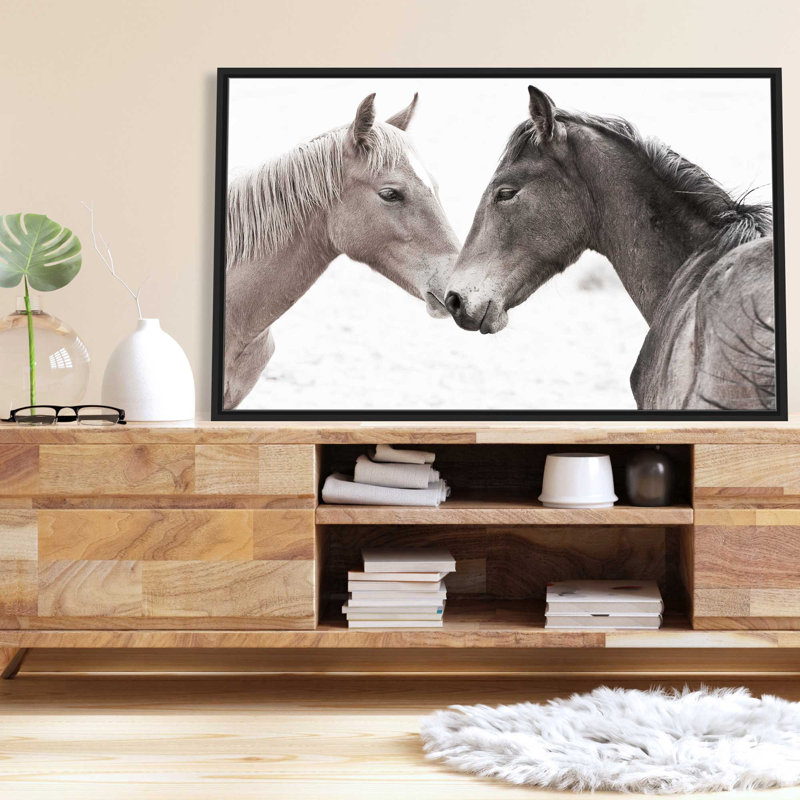 Gentle Herd - Photographie à cadre flottant sur toile, L 33,5 po x H 21,5 po