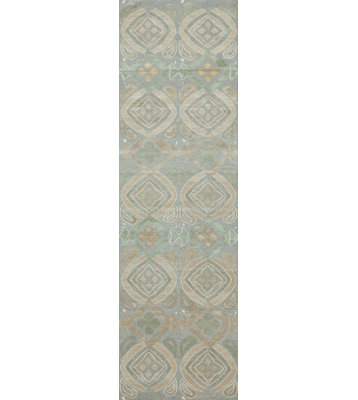 Contemporary Geometric Area Rug in Blue