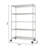 48" W x 24" D x 72" H 5 Tier Wire Shelving with Wheels-1087168337