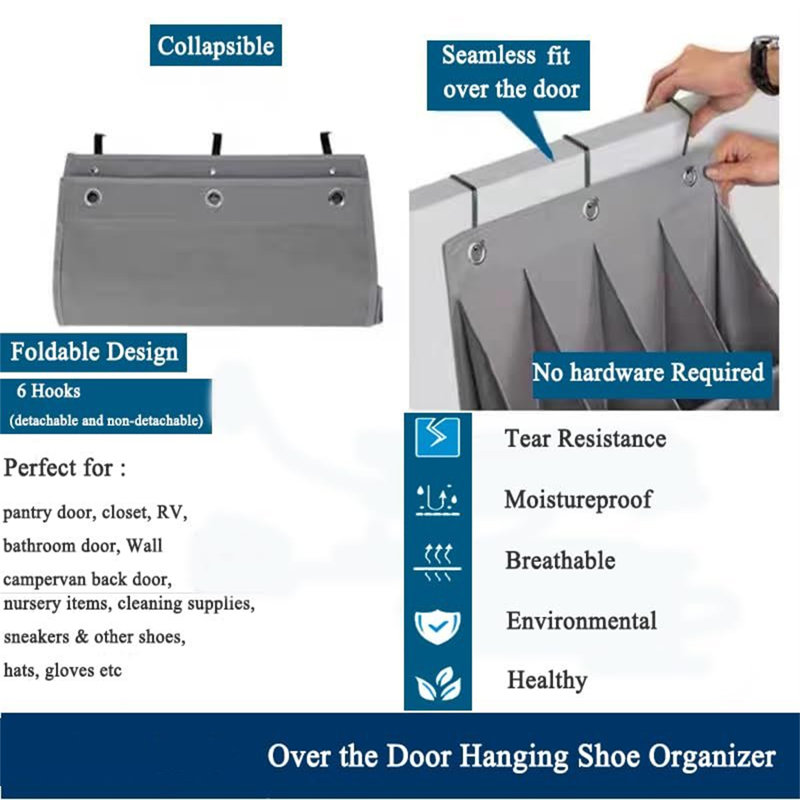5 Pair Overdoor Shoe Organiser
