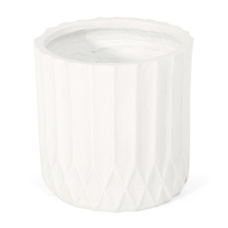 Jardinière - Panier à fleurs en oxyde de magnésium blanc antique pour les bureaux, 12,99 po Profondeur, largeur, hauteur, maisons de 9,17 lb