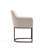 Serena Modern Vegan Leather Upholstered Steel Dining Arm Chair in Ivory-91028794