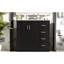 Meuble-lavabo de 36 po avec lavabo en céramique: bois massif, lavabo élégant