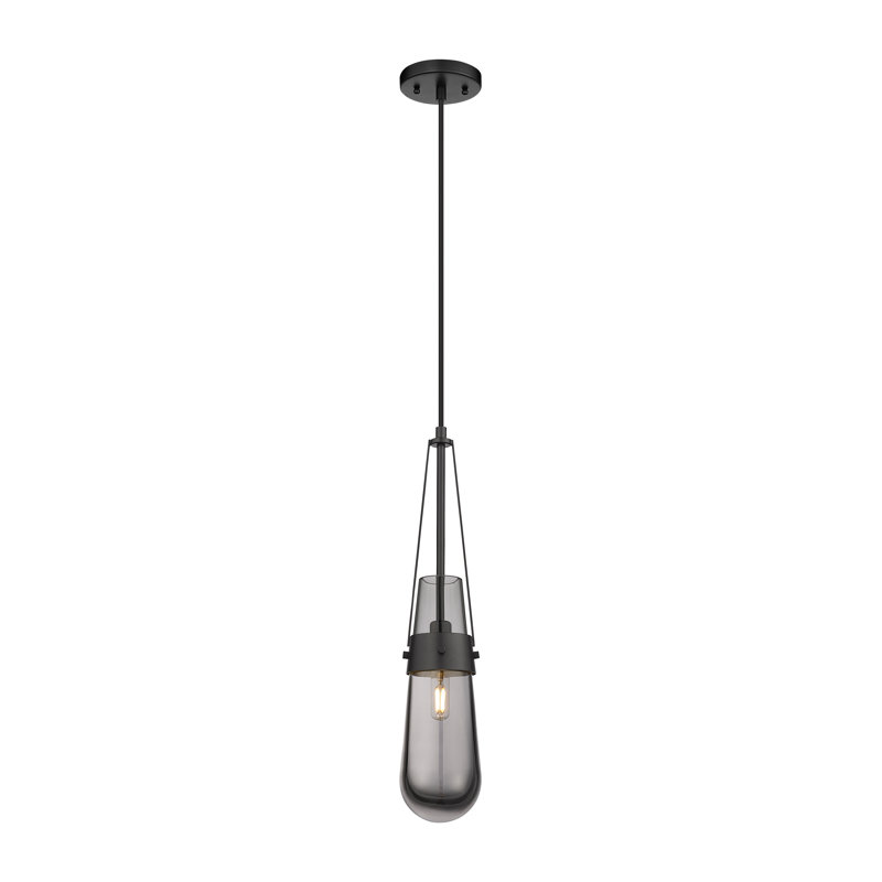 Maglena 1 - Light LED Bulb Pendant, Matte Black, Plated Smoke