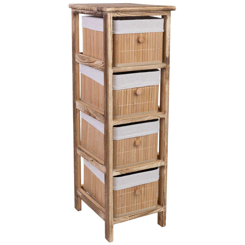 Anissa 26 cm W Chest of 4 Drawers, Brown