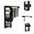 Hybrid Closet System, Five Open Shelves, One Drawer, Metal Rod-1330700889