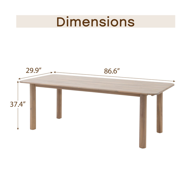 Rectangular Outdoor Wooden Dinning Table
