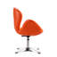 Fauteuil ballon pivotant en cuir Raspberry Vegan-594621975