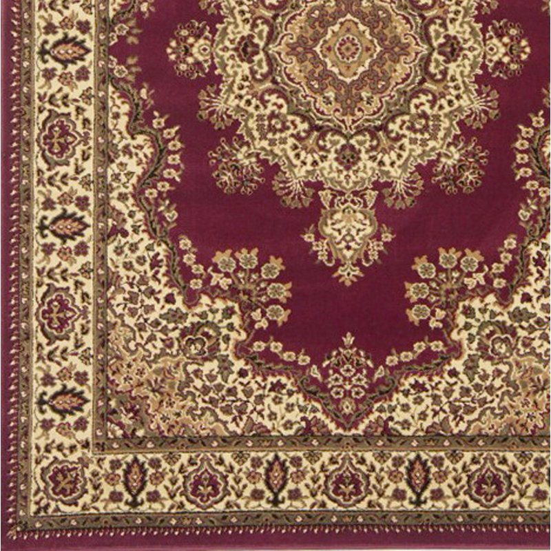  Tapis oriental bourgogne Northington, Rectangle 5 pi 5 po x 7 pi 7 po
