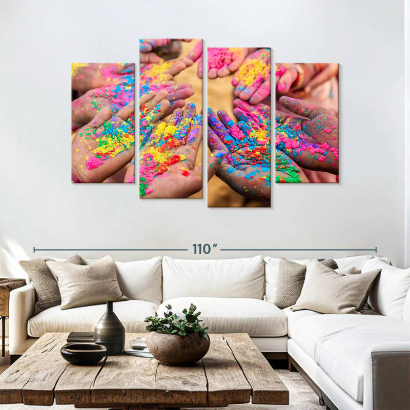 Lelend Holi Hands, 54" H x 84" W