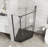 36 In. D X 36 In. W X 3.4 In. H Corner Drain Neo-Angle Shower Base Black, No Drain Kit