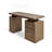 Cuuba 53,15" Rectangular Writing Desk with 2 Storage Cabinets-777285996