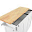 Îlot de cuisine avec comptoir et rangement pliables, porte-serviettes, tiroir, tablette coulissante, roulettes, espace pratique de comptoir de style blanc,-1551802140