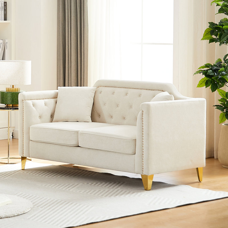 Chenille moderne rembourrée avec assise confortable et assise en bois massif