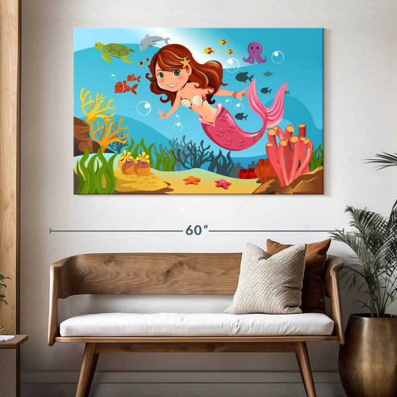 Ashelle sirène sous-marine, H 34 po x l 51 po
