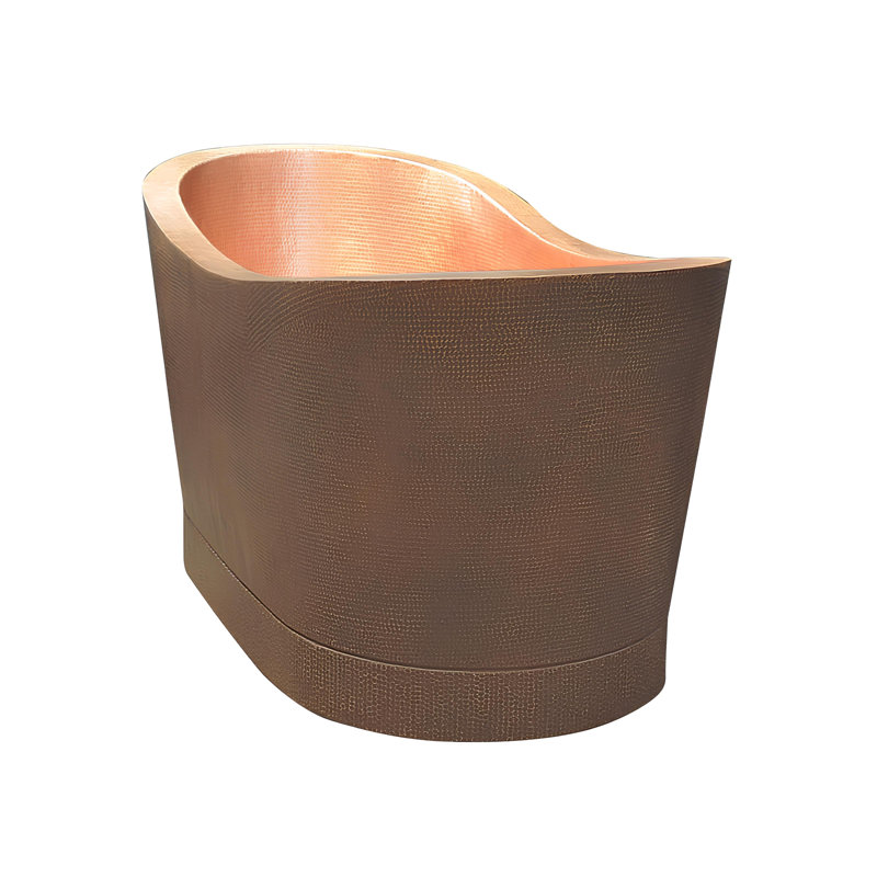 183mm x 81mm Freestanding Copper Bathtub