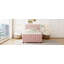 Lit plateforme tapissier simple en velours avec lit gigogne simple-114677588