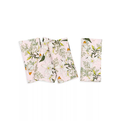 Floral Linen Square Napkins