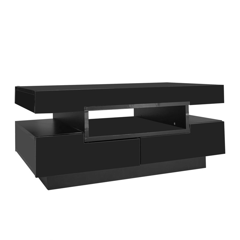 Coffee Table with Storage, Black
