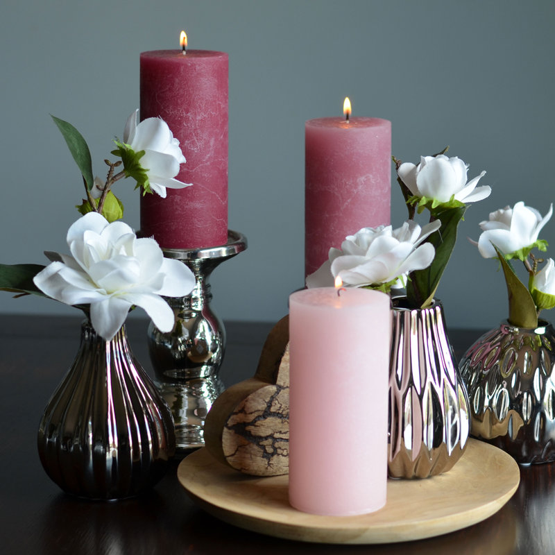 Bougie pilier, Rose