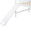Lit mezzanine blanc avec glissade enchanteresse - merveille séduisante pleine grandeur-130753955-130753956
