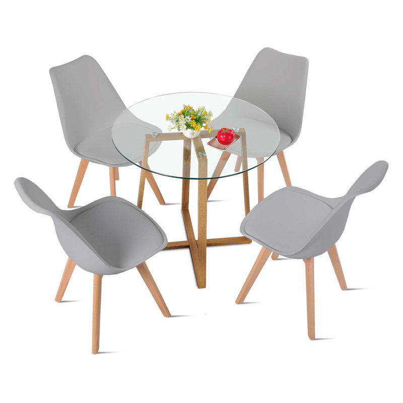 Ignacio 4 - Person Dining Set, Grey
