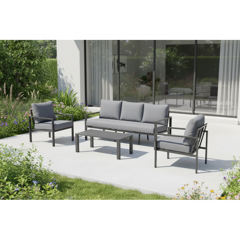 Wallach 5 Seater Conversation Set, Grey