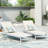 White Outdoor Chaise Lounge Of Two Pieces - Nylon Mesh, Aluminum Frame, Hand-Crafted Details, Assembly 2Pcs Chairs White, Aluminum, Details